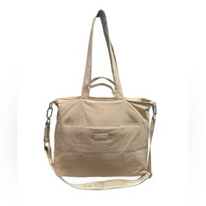 Iris & Rainbow Beige Tote Bag with Strap